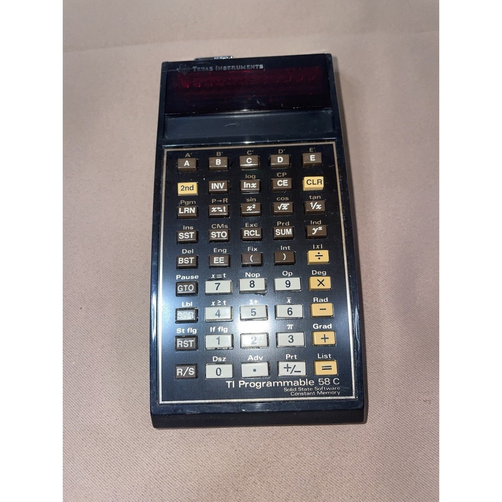 VTG Texas Instruments TI Programmable 58 C Calculator & Module untested AS-IS - Picture 3 of 10